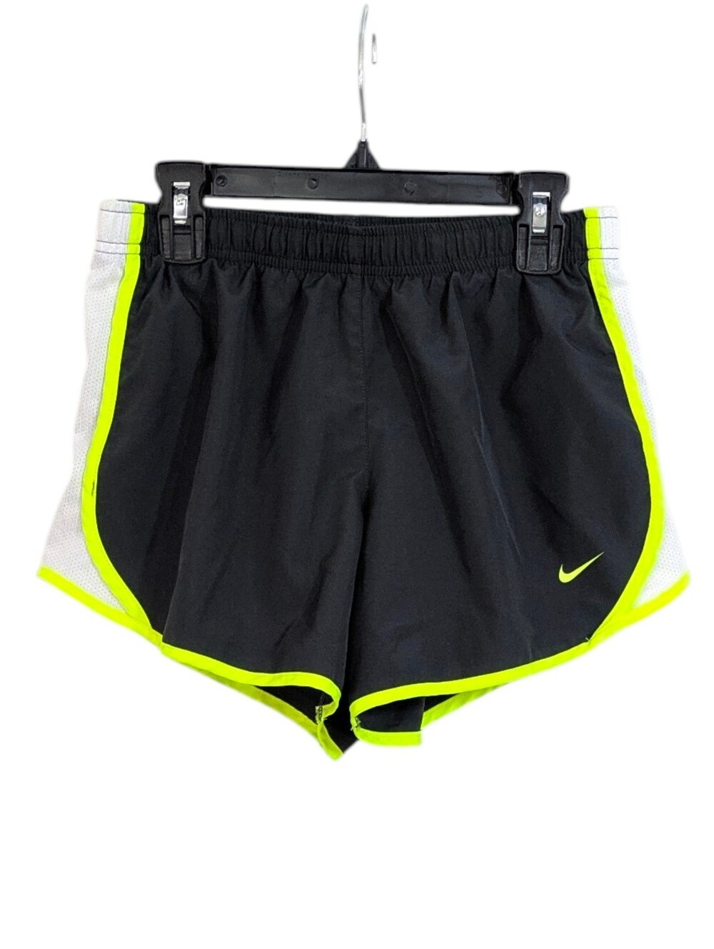 Nike Dri-Fit Tempo Running Shorts - Size Large Girls - Black Grey White Neon